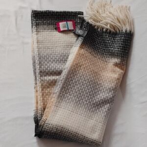 Vince Camuto Black, Gray and Offwhite Textured Scarf